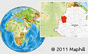 Physical Location Map of Metekel, highlighted country