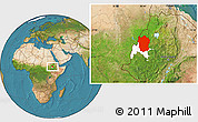 Satellite Location Map of Metekel, highlighted parent region