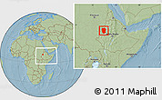 Savanna Style Location Map of Metekel, within the entire country, hill shading