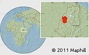 Savanna Style Location Map of Metekel, hill shading