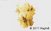 Physical Map of Metekel, cropped outside