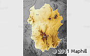 Physical Map of Metekel, darken, desaturated