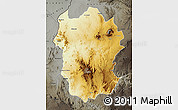 Physical Map of Metekel, darken, semi-desaturated