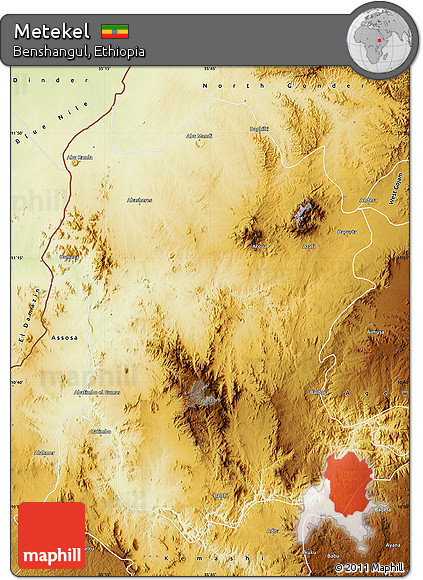 Physical Map of Metekel