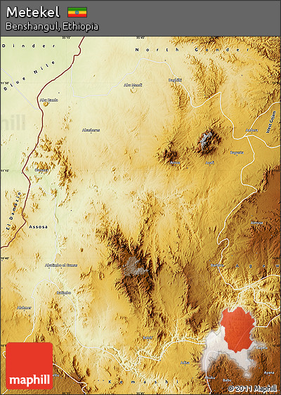 Physical Map of Metekel