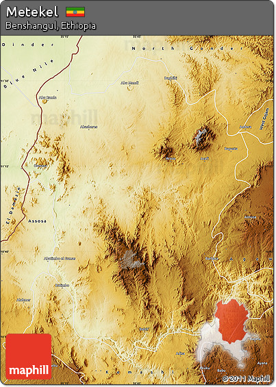 Physical Map of Metekel