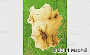 Physical Map of Metekel, satellite outside