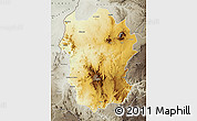 Physical Map of Metekel, semi-desaturated
