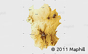 Physical Map of Metekel, single color outside