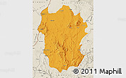Political Map of Metekel, shaded relief outside