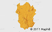 Political Map of Metekel, single color outside