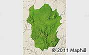 Satellite Map of Metekel, shaded relief outside