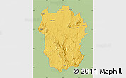 Savanna Style Map of Metekel, single color outside