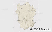 Shaded Relief Map of Metekel, cropped outside