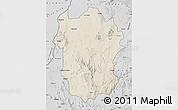 Shaded Relief Map of Metekel, desaturated