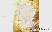 Shaded Relief Map of Metekel, physical outside