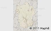 Shaded Relief Map of Metekel, semi-desaturated