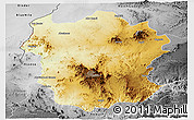 Physical Panoramic Map of Metekel, desaturated