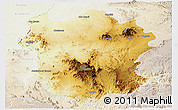 Physical Panoramic Map of Metekel, lighten