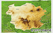 Physical Panoramic Map of Metekel, satellite outside