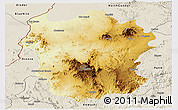 Physical Panoramic Map of Metekel, shaded relief outside