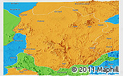 Political Panoramic Map of Metekel