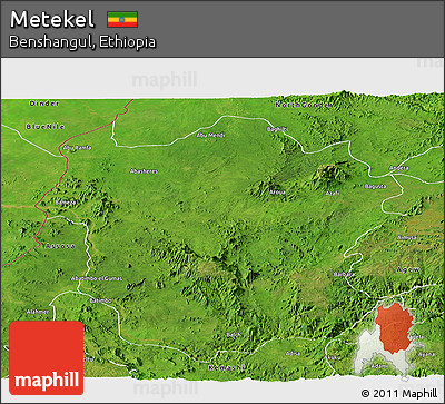 Satellite Panoramic Map of Metekel