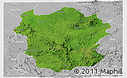 Satellite Panoramic Map of Metekel, lighten, desaturated