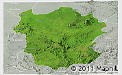 Satellite Panoramic Map of Metekel, lighten, semi-desaturated