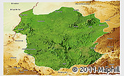 Satellite Panoramic Map of Metekel, physical outside