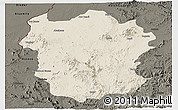 Shaded Relief Panoramic Map of Metekel, darken