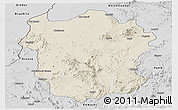 Shaded Relief Panoramic Map of Metekel, desaturated