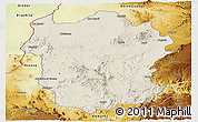 Shaded Relief Panoramic Map of Metekel, physical outside