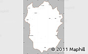 Gray Simple Map of Metekel, cropped outside