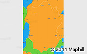 Political Simple Map of Metekel