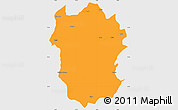 Political Simple Map of Metekel, single color outside