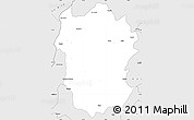 Silver Style Simple Map of Metekel