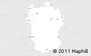 Silver Style Simple Map of Metekel, single color outside