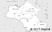 Silver Style Simple Map of Gambela