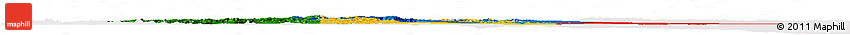 Flag Horizon Map of Ethiopia, flag aligned to the middle
