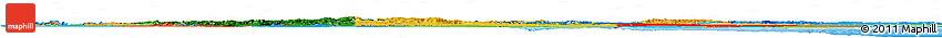 Flag Horizon Map of Ethiopia, political outside, flag rotated