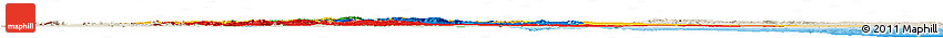 Flag Horizon Map of Ethiopia, shaded relief outside, bathymetry sea, flag centered
