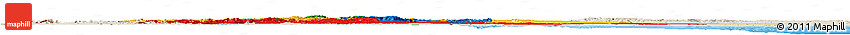 Flag Horizon Map of Ethiopia, shaded relief outside, bathymetry sea
