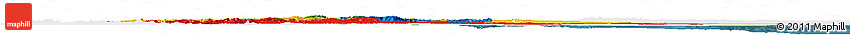 Flag Horizon Map of Ethiopia, single color outside, satellite sea