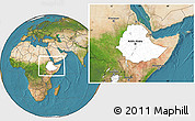 Blank Location Map of Ethiopia, satellite outside