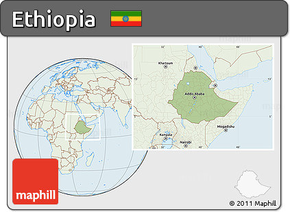 Savanna Style Location Map of Ethiopia, lighten