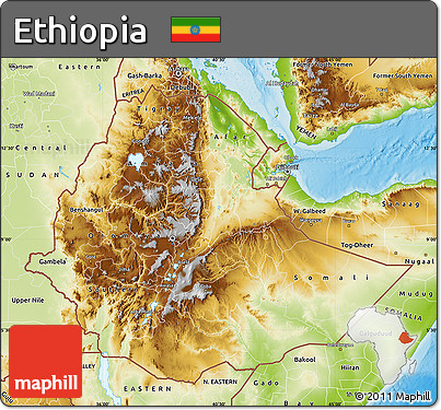 Physical Map of Ethiopia