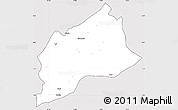 Silver Style Simple Map of Arsi, cropped outside