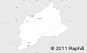 Silver Style Simple Map of Arsi, single color outside