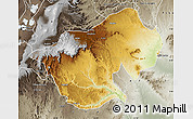 Physical Map of Bale, semi-desaturated